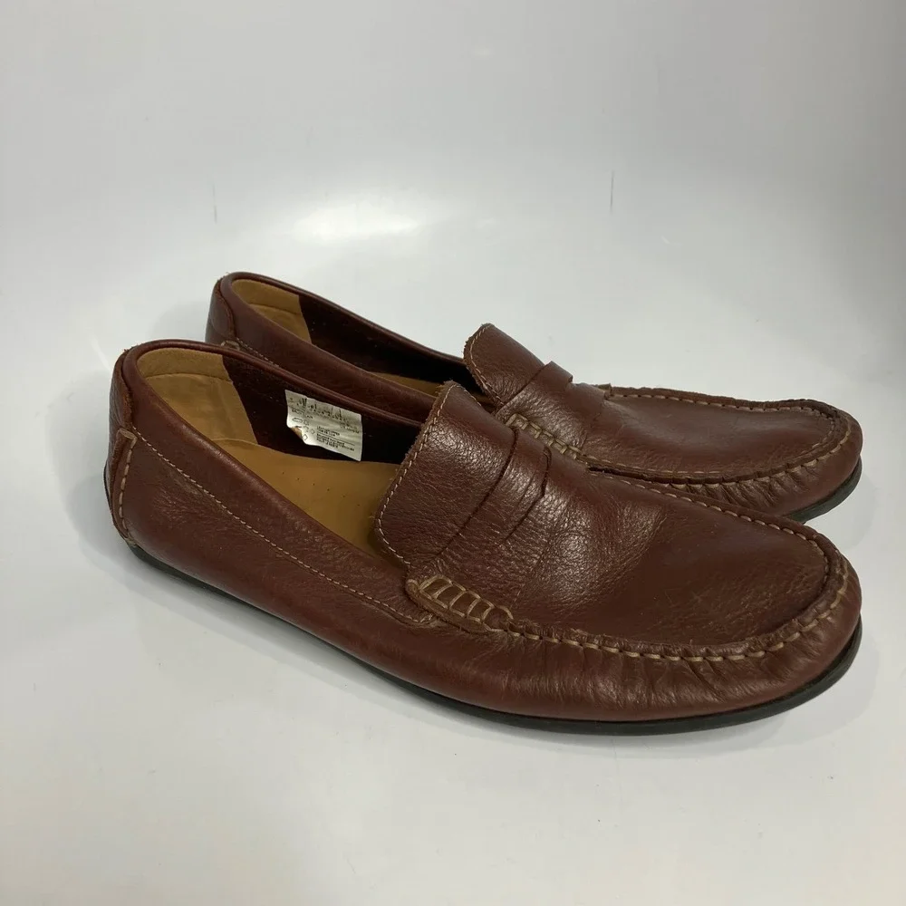 Collection by Clarks brown leather loafers driving‎ Mocs men's size 10.5 preppy